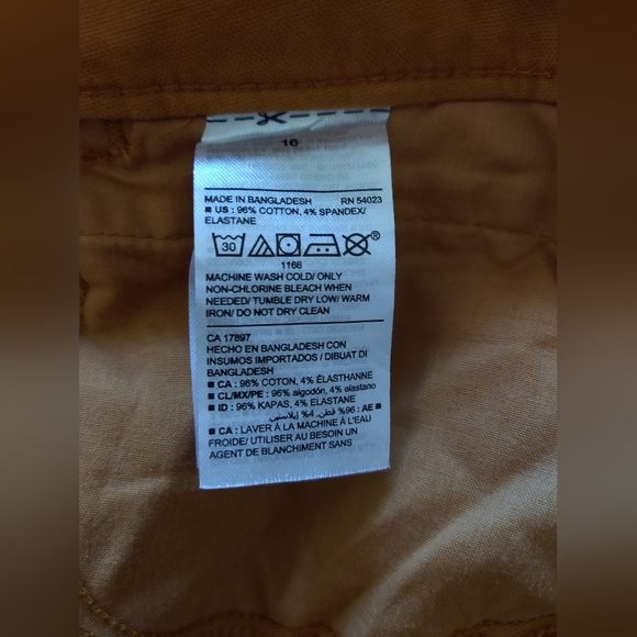 Old Navy Women's Dark Orange Straight Pants Size 16 Pockets, Cropped, Cotton NEW - Picture 8 of 12